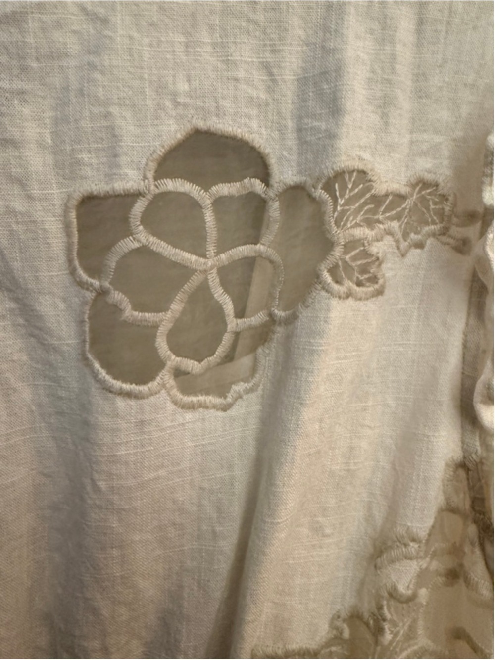 Cabi Laguna Slip Dress Cream Ivory Off White Embroidered Floral Size M EUC - Picture 6 of 9